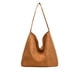 thumbnail image 2 of Bolsos De Cuero Bolso de mano holgado de ante sintético marrón para mujer, tipo cartera tipo bandolera (1 unidad) JASKFLY, 2 of 8
