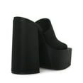 thumbnail image 2 of Steve Madden Tristyn Slip On Open Squared Toe Block Heeled Fashion Sandals (Black, 5), 2 of 9