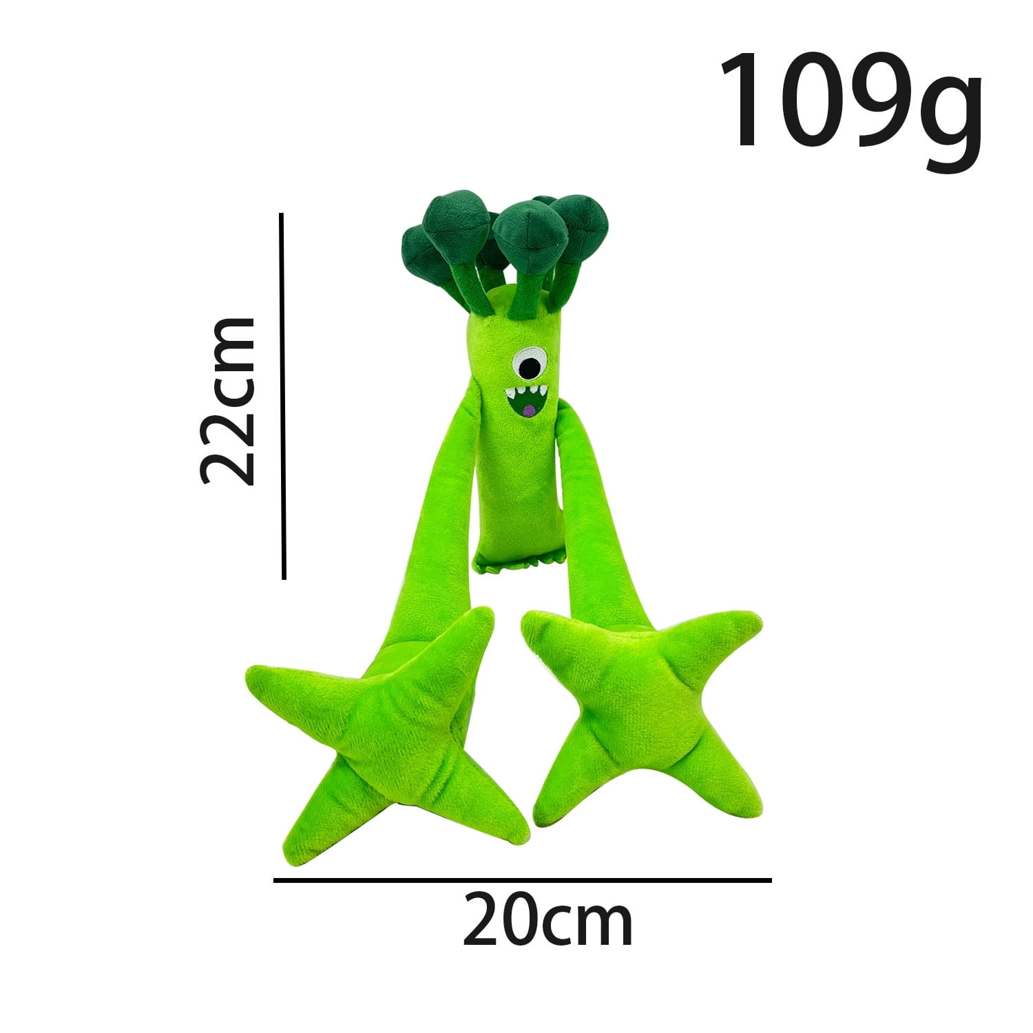 Garten of Banban Tall Victor Plush Toy, 8.66 Inch Green Broccoli