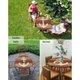 thumbnail image 6 of Fitted Round Tablecloths Table Covers 45-54in,Marine Nautical Anchor Silhouette Waterproof Elastic Edged Table Cloth for Kitchen Dining Holiday Party Tables Decor,Farm Retro Wooden Board, 6 of 6