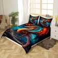 thumbnail image 3 of YST Magic Dragon Bedding Set King 3D Pterosaur Comforter Cover, Magical Aesthetic Bed Set Gradient Red Navy Blue Duvet Cover, Cartoon Dinosaur Quilt Cover 2 Pillowcase (Zipper Closure), 3 of 5