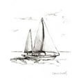 thumbnail image 3 of Loreth, Lanie 15x18 Black Modern Framed Museum Art Print Titled - Coastal Boat Sketch II, 3 of 5