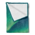 thumbnail image 2 of Aurora Borealis Soft Flannel Fleece Throw Blanket, Old Plane Wreck Under Aurora Borealis Misty Winter Day View, Cozy Plush for Indoor and Outdoor Use, 70" x 90", Petrol Blue Lime Green, by Ambesonne, 2 of 5