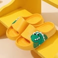 thumbnail image 2 of HCNTES Kids Boys Girls All Seasons Slippers Soft Non-Slip Slides for Indoor Outdoor Spring Summer Beach Pool Casual Wear(L01-Yellow,12), 2 of 5