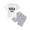 Grey, variant on Zanarzt Baby Boy Fourth Of July Outfit 4th of July Clothes for Toddler Baby Boys Short Sleeve Letter Print T shirt Tops Shorts Kids Independence Day Outfits 2pcs Short Pants Set Grey,18-24 Months