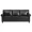 Black-PU Leather-3 Seaters, variant on Classic Faux Leather Sofa Upholstered Couch with Removable Cushions and Rolled Arms for Living Room Office Apartment
