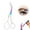 White, variant on Eyebrow Trimmer Scissor, 2-in-1 Professional Eyebrow Scissors with Comb, Stainless Steel Precision Eyebrow Cutter Hair Removal Makeup Tool for Women and Men