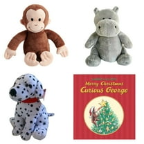 Dalmatian Dog Curious George Hippo & Christmas Book 4 Kohl’s 12" Plush Stuffed