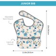 thumbnail image 2 of Bingfone Mess-Proof Baby Bib - Waterproof Bib for Baby Boy or Girl with Food Catcher Pocket, Unisex-Rose Flowers, 2 of 6