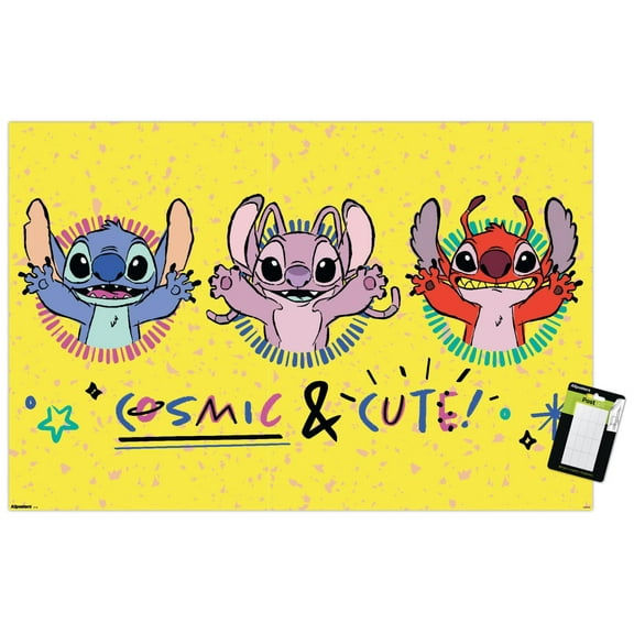 Disney Lilo and Stitch: Pattern Clash - Cosmic & Cute Wall Poster, 22.375" x 34"