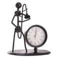thumbnail image 1 of Creative Iron Stainless Steel Small Desk Clock Iron Retro Personality Clock Gift Birthday Gift Iron Table Alarm Clock With Musical Instruments Gadgets Decoration Craft, 1 of 8