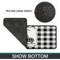 thumbnail image 3 of 2 Pieces Sunflower Truck Decor Kitchen Mat Buffalo Plaid Kitchen Rugs Set Black and White Rug, Water Absorb Microfiber Mat Checkered Rug for Kitchen,17"x 47"+17" x 23, 3 of 5