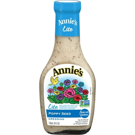 (3 Pack) Annie's Lite Poppy Seed Dressing, 8 Fl Oz (Best Store Bought Poppy Seed Dressing)