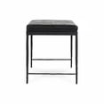 thumbnail image 2 of Pemberly Row Transitional 28" Top Grain Leather Ottoman Bench in Black, 2 of 7