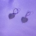 thumbnail image 6 of 14K Gold Plated Dangle Earrings for Women,Lightweight Heart Geometric Flat Brushed Drop Earrings, Hypoallergenic Leverback Earrings Jewelry, 6 of 6