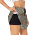 thumbnail image 2 of Disketp Dachshund Dog Bird Print Women's Shorts Workout Shorts for Athletic Gym Running Shorts with Phone Pockets XX-Large, 2 of 8