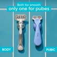 thumbnail image 3 of Venus for Pubic Hair & Skin Duo Pack, Body Razor and Intimate Razor for Women, Manual Razor, 2 Handles + 2 Razor Blade Refills + 2 Shower Holders, 3 of 11