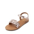 thumbnail image 1 of Sandalias para Niñas DREAM PAIRS SDSD222K Oro Rosa Trenzadas Planas, 1 of 7