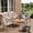 White, variant on DRNANLIT Green 4-Piece Outdoor Patio Chat Set PE Rattan Iron Frame Acacia Wood Table