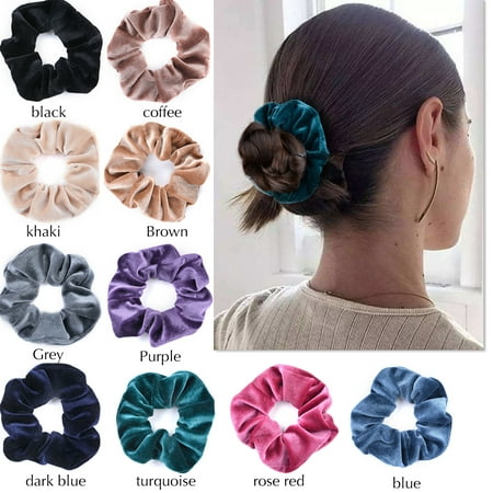 10PCS Hair Scrunchies Set, Aniwon No Damage Traceless Elastic Velvet Bobbles Hair Ties Thick Hair Rope Accessories for Women