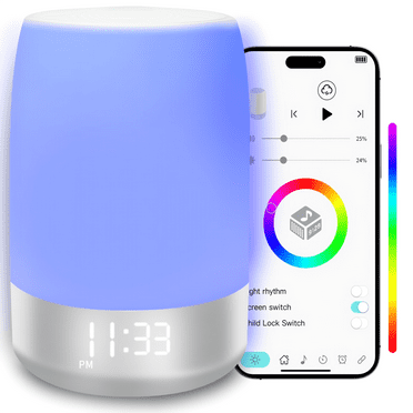 FETERVIC White Noise Machine with  Night Light& Alarm Clock – 32 Soothing Sounds, Smart App Control, Timer & Memory, Portable Sleep Sound Machine for Baby, Adults & Travel