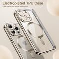 thumbnail image 3 of JETech Electroplated Case for iPhone 15 Pro Max 6.7-Inch, Camera Lens Full Protection, Compatible with MagSafe Wireless Charging, Shockproof Soft TPU Phone Cover (Natural Titanium), 3 of 7