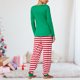 thumbnail image 5 of Pantalones De Camisa De Otoño Conjunto de pijama familiar de 2 piezas con cuello redondo y estampado de dibujos animados estilo navideño traje diario Kuymtek Mamá Verde M para Mujer, 5 of 6
