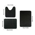 thumbnail image 2 of Hiroekza Bathroom Rug Set 3 Piece Set - Absorbent Non-Slip Polyester Floor Mats - Modern Style Enhances Home Decor Includes 2 Bathroom Rugs 1 U Shape Rugs Black, 2 of 6