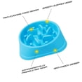 thumbnail image 3 of Cuenco antideslizante para perros con comedero lento Base cuadrada Stop Bloat Dog Bowls Xemadio WHFLD51, 3 of 9