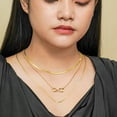 thumbnail image 4 of Juego de 3 Collares JeenMata con Colgante de Símbolo de Infinito en Oro Amarillo, 4 of 5