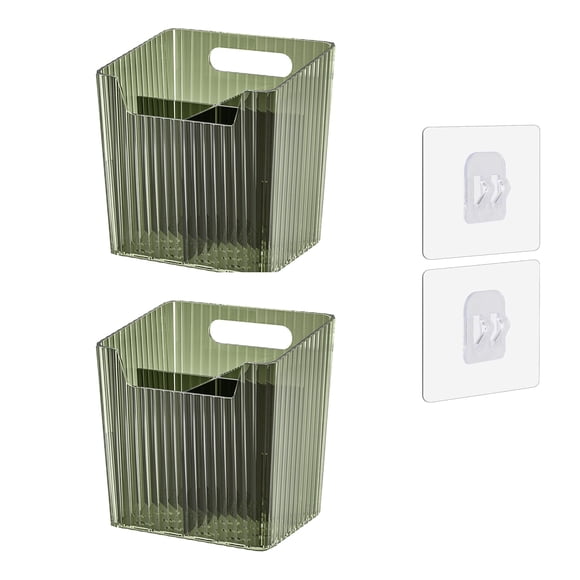 Juego de 2 cubos organizadores de almacenamiento para ducha montados en la pared