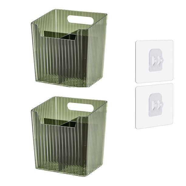 Juego de 2 cubos organizadores de almacenamiento para ducha montados en la pared
