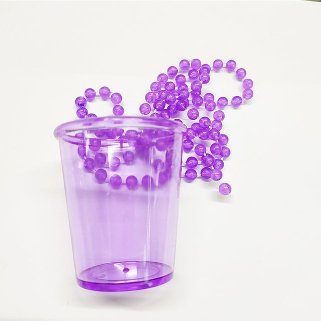 Copa de cadena de cuentas para despedida de soltero, para novios, fiesta de graduación, copa de cadena de cuentas de plástico para novios con luz