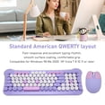 thumbnail image 4 of Cordless Keyboard And Mouse, BT 2.4Ghz Connection 98 Keys Keyboard Mouse Combo, Auto Sleeping Round Keycap For  98 7 8 10 11 PC Laptop, 4 of 8