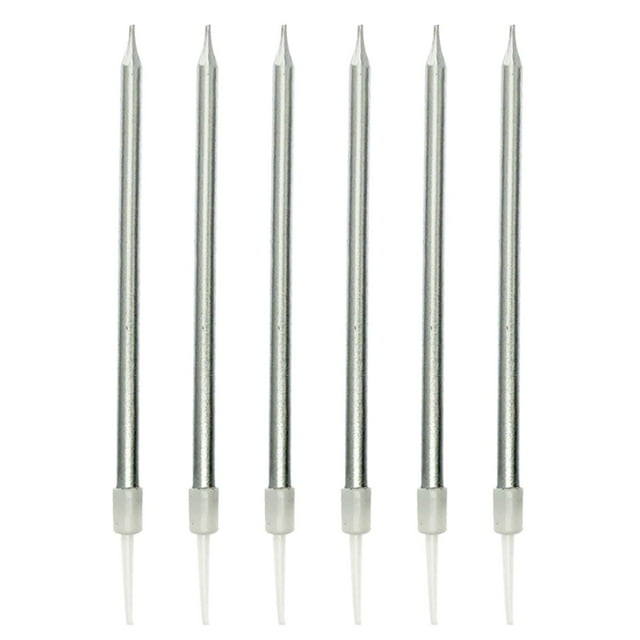Modern Home Decor, Long Thin Metallic Birthday Candles Cake Candles Birthday Parties Wedding Decorations Candles Cake Decorations