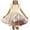 Beige, variant on SGFCWSX Girls Short Sleeve Dress Crew Neck A-Line Easter Bunny Egg Print Summer Dresses for Kids White Size 4-5 Years