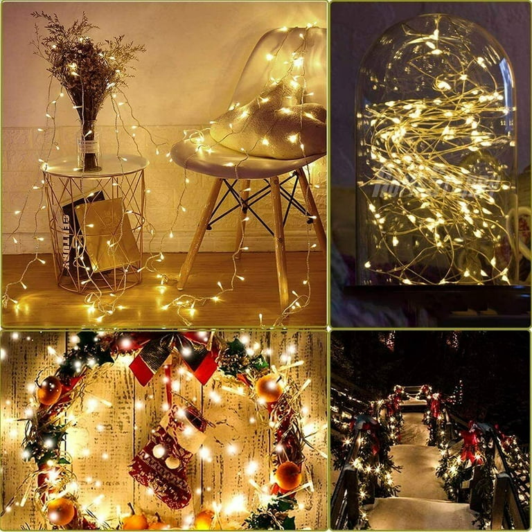 Decute 500LED 164FT Christmas Tree String Lights Green Wire Dimmable with  Remote Control, UL Listed Plug in Fairy Starry Lights Decorative for Christmas  Tree Party Wedding Indoor Outdoor Warm White - Yahoo