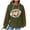Army Green, variant on Hoodies for Womens Knit Waffle Tops 2026 Fall Clothes Fashion Rugby Printing Hooded Sweatshirts Long Sleeve Raglan Sweater Pullover Jacket with Pocket Winter Outwears