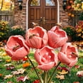 thumbnail image 4 of Tulip Shape Bird Bath Decorative Outdoor Garden Pollinator Water Station, Floral Bird Drinking Basin for Backyard Patio Balcony, 4 of 5