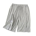 thumbnail image 3 of HVOBTTY Women's Short Pajama Pants, Pajama Pants for Women, Women's Casual Plus Size Solid Color Home Thin Pants Sleeping Pants Gray, L, 3 of 5