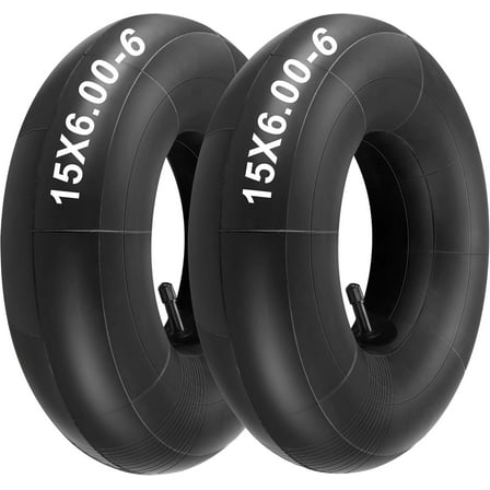 LotFancy 2Pcs 15x6.00-6 Inner Tube for Lawn Mower, Snow Blower, Riding Mowers, ATVs