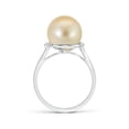 thumbnail image 2 of ANGARA Golden South Sea Cultured Pearl and Diamond Bypass Ring in 14K White Gold for Women | June Birthstone, Birthday, Anniversary, Jewelry Gift for Women | Pearl Ring, 2 of 8