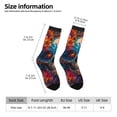 thumbnail image 2 of Cauagu Colorful Floral Skull A Print Crew Socks for Women and Men,Adult Athletic Running Socks 1-Pair Sports Socks Work Gear Socks with Moisture Wicking, 2 of 6