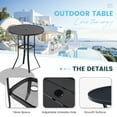 thumbnail image 3 of Vicllax Outdoor Patio Bar Set Bistro Set Metal Modern Style for Garden 35.4"Lx35.4"Wx37.4"H (5 Pcs), 3 of 9