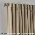 thumbnail image 3 of 3S Brother's Extra Long Room Darkening 132" Length Faux Velvet Beige Curtain Drapes - Hanging Back Tab 5-25 Feet Custom Made ( 1 Panel ) - Made in Turkey (52"Wx132"L), 3 of 5