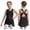 Black, variant on vastwit Girls Rhinestones Cutout Sleeveless Lyrical Dance Dress Figure Skating Performance Ballet Latin Jazz Dancewear Orange 6