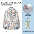 thumbnail image 5 of Abstract Cat Art Student School Backpack with Minimalist Cat Design and Cats and Flowers Print Artistic Watercolor Pattern Book Bag, 5 of 6
