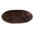 thumbnail image 5 of Soho Luxurious Faux Sheepskin Oval Shape Brown Shag Area Rug, 5 of 5