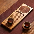 thumbnail image 4 of Bamboo Wood Tea Tray Rattan Mat Rectangle Serving Table Plate Storage Dish For Hotel Tea Plate Accessories Saucer, 4 of 8