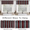 thumbnail image 6 of Curtain Valance for Windows Red Black Wave Stripes Kitchen Curtain Valances Geometric Twists Striped Valances Window Treatments Short Curtains for Kitchen Living Room Bedroom Home Decor 54x18 Inch, 6 of 9